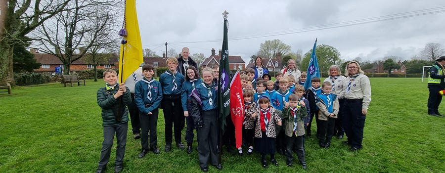 Staplehurst Scout Group at 2023 St Georges Day parade